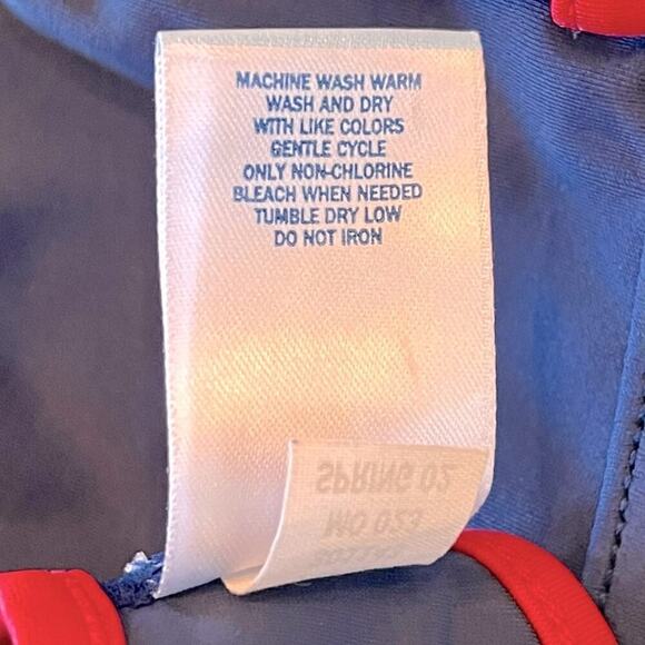 Old Navy red & blue two-piece infant girl bikini swimsuit in size 6-12 months. - Picture 4 of 8